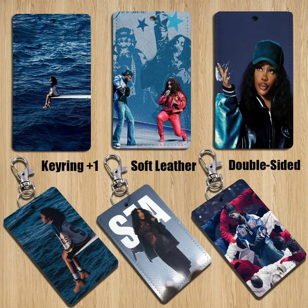 

S-SZA Luther K-Kendrick LamarS Cartoon Singer Anime Card Keychain Fashion Pendant Bag ID Door Card Case Bus Card Cute Adult