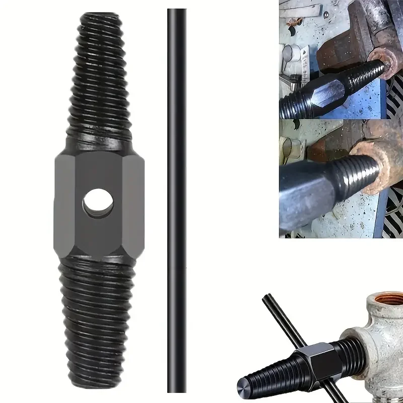 1Set Dual Purpose Pipe & Faucet Screw Extractor Tool for Removing Broken Stripped Or Damaged Bolts Home Repair Kit