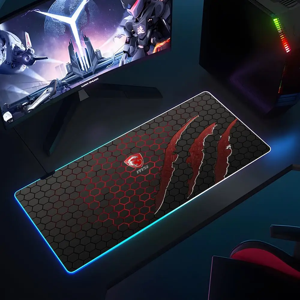 MSI Rgb Mouse Pad RGB Luminous 700X400mm Large Table Pad Encrypted Anti Skid Super Large Mouse Pad