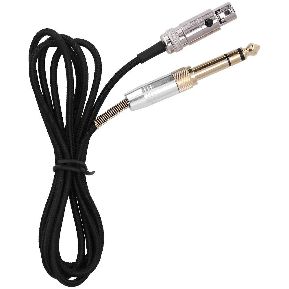 6.35mm/3.5mm to Mini XLR Interface Earphone Replacement Cable 2m / 6.5ft Earbuds Upgrade Wire for AKG Q710 K712 K240 K141 K271