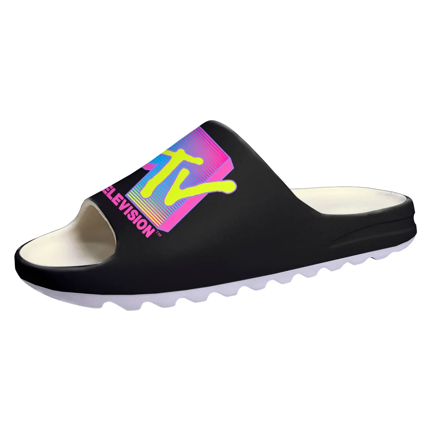 

Mtv Music Television Soft Sole Sllipers Home Clogs Step on Water Shoes Mens Womens Teenager Bathroom Customize on Shit Sandals