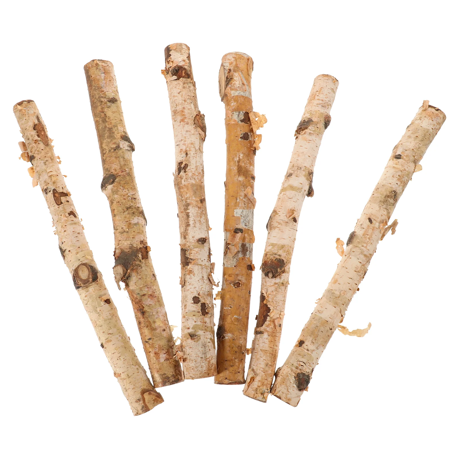 

6 Pcs Birch Sticks Fire Log Filler Driftwood for Crafts Dried Tree Branches DIY Accessory Wooden