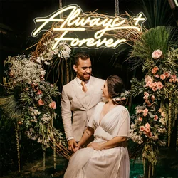 Always Forever LED Neon Sign Room Wall Decor Wedding Light for Engagement Birthday Wedding Party Gift USB Powered Neon LED Signs