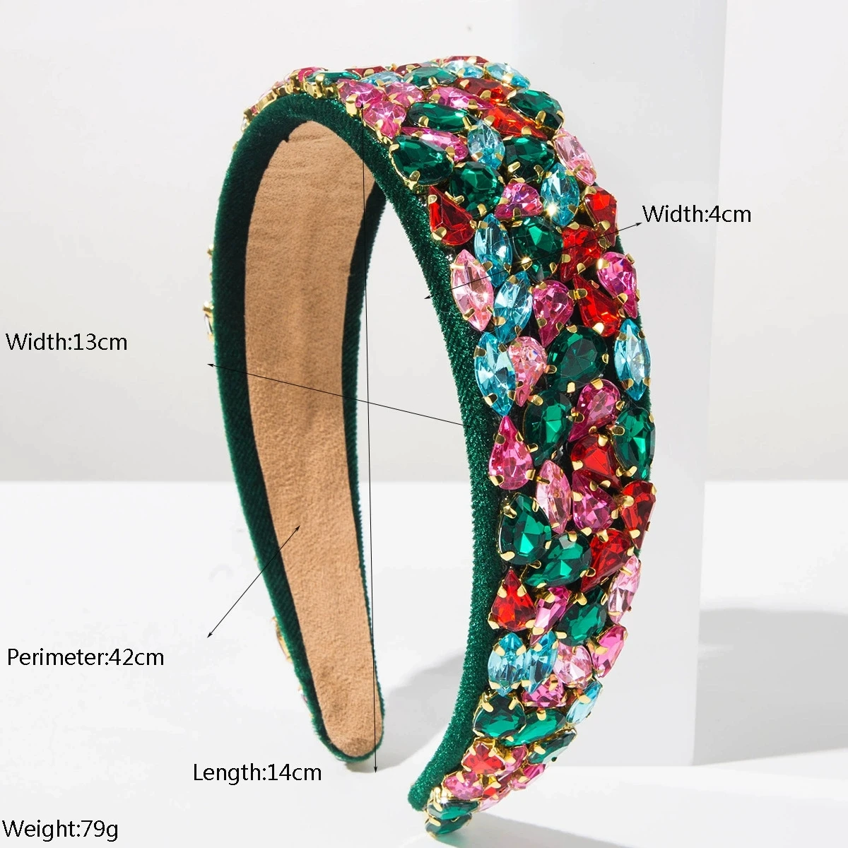 Baroque Wide-edged Flannel Heavy Industry Court Style Retro Headband Luxury Gorgeous Dinner High-end Hair Accessories
