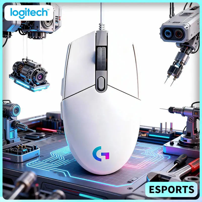 

Logitech G102 Wired Mouse, HERO Sensor 8000 DPI, LIGHTSYNC RGB, 20M Clicks, 6 Programmable Buttons for PC Gamers