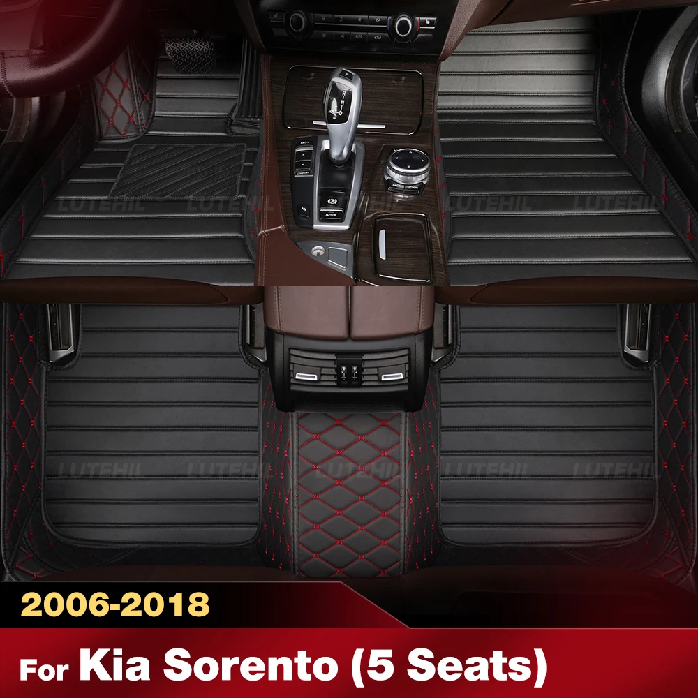 

For Kia Sorento (5 Seats) 2006-2018 Floor Mats Compatible Car Mats All Weather Protection Custom Full Set Floor Liners