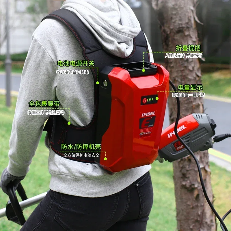 Gartengeräte 36V elektrischer Freischneider Lithium-Batterie String Trimmer Akku-Rasentrimmer Rasenmäher