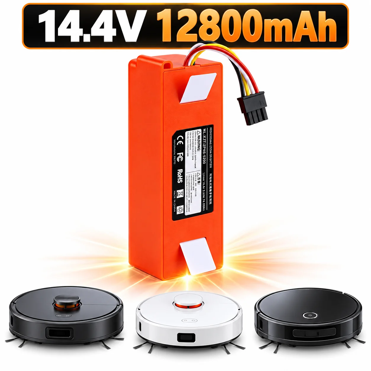 Robot Vacuum - Bateria de iões de lítio de