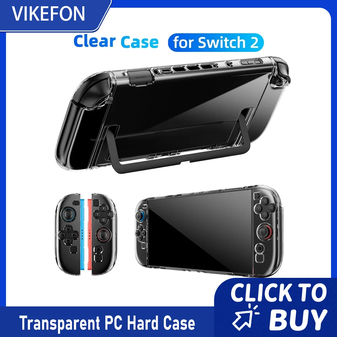 

Transparent PC Hard Case for NS Switch 2 Joycon Controller Split Protective Cover Skin Shell Protector For Switch 2 Accessories