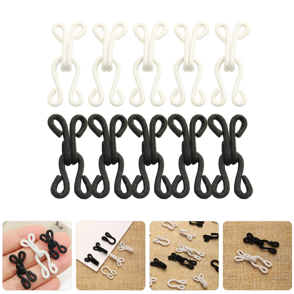 Clothing Eyes Closure Snap Fasteners Sewing Hooks Decorate Connector Buckle Nylon