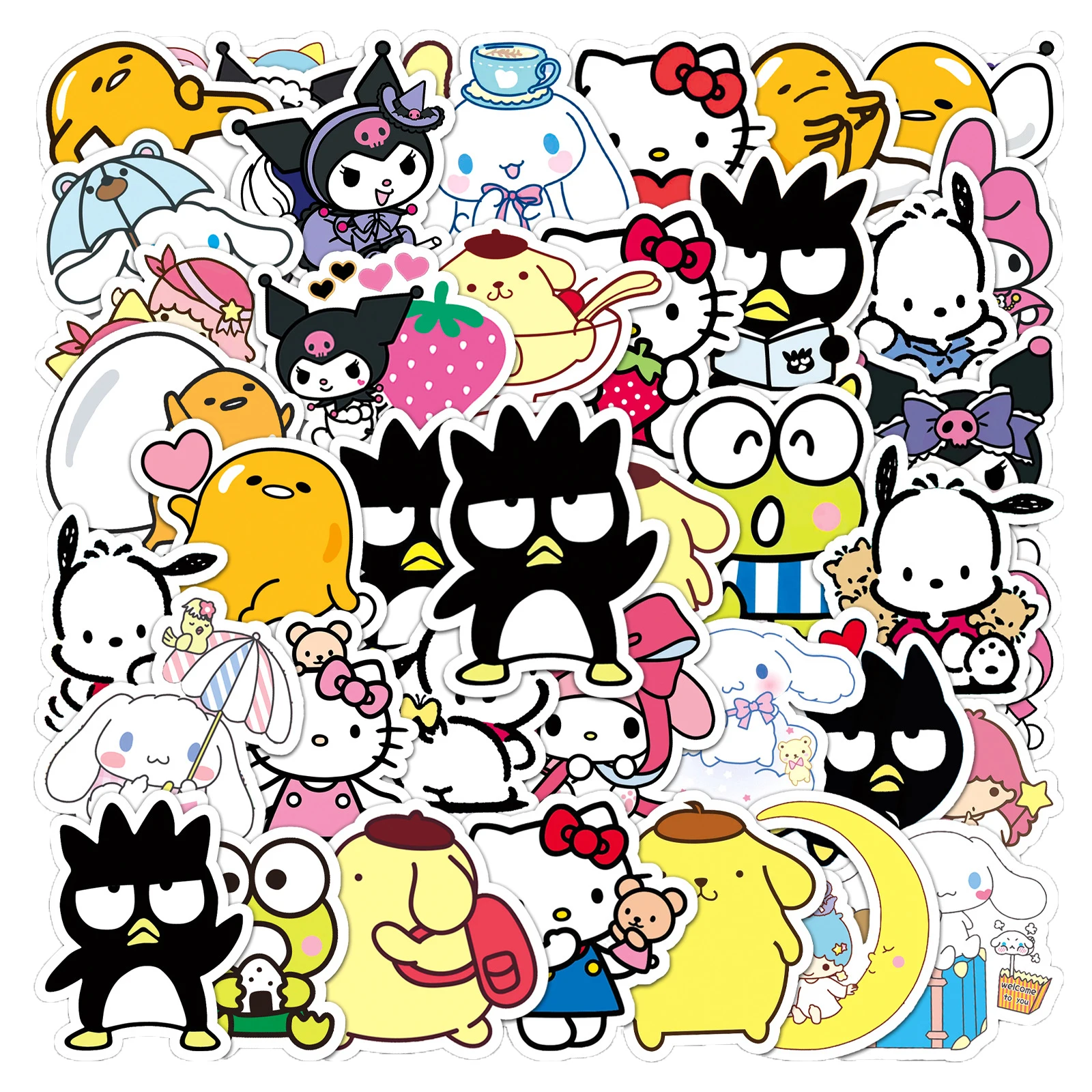 

10/30/50PCS Cute Hello Kitty Animation Stickers Kawaii Sanrio Cartoon Graffiti DIY Laptop Phone Guitar Skateboard Bike Decal