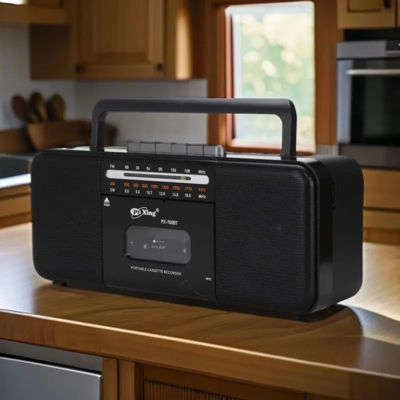 Retro Home Popular Classic Portable Tape Cassette Player Classic AM/FM/SW Multiband Radio Cassette Recorder Built-in Speakers