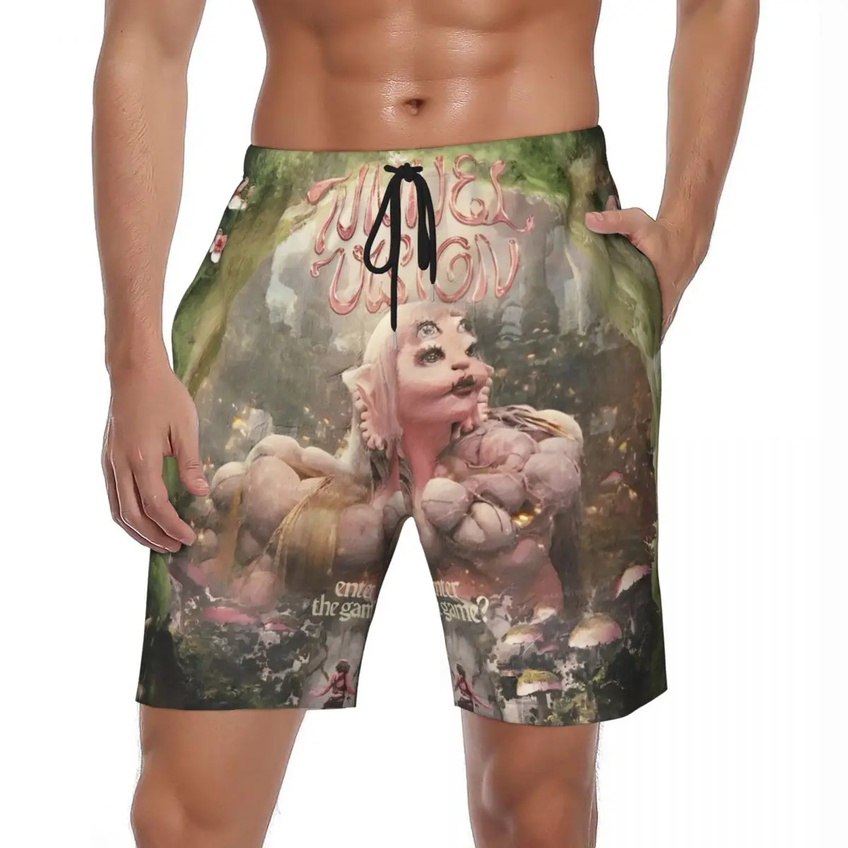 

Летние шорты для спортзала, мужские шорты Melanies Singer Portals, спортивные пляжные шорты Martinez с музыкальным альбомом, Гавайские быстросохнущие плавки