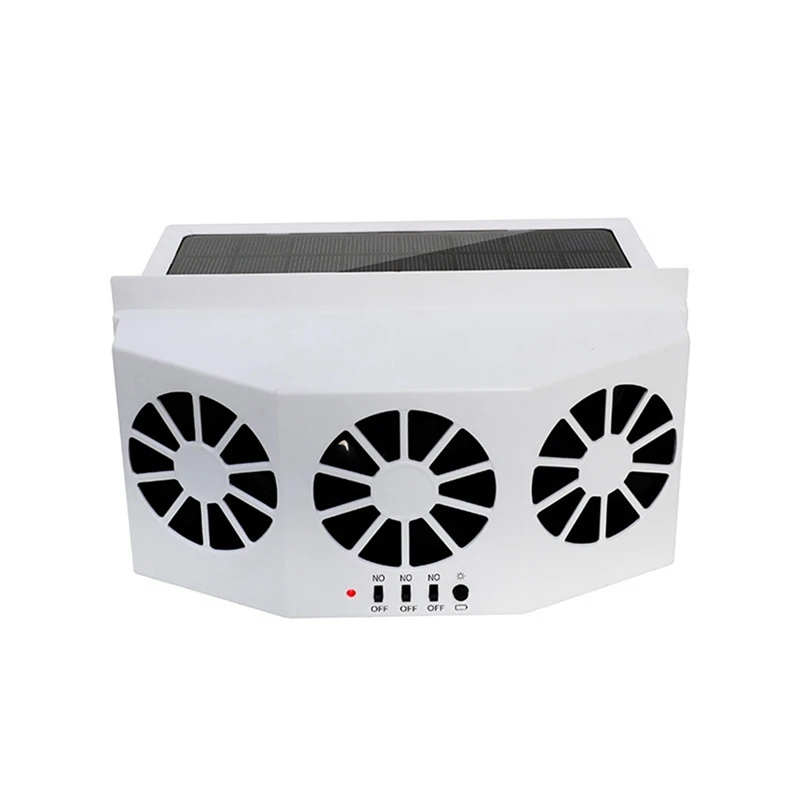 

AU04 -Car Ventilation Fan Solar Charging Car Fan Heater Fan For Car Window Cooling Artifact Car Exhaust Fan Cooling Down