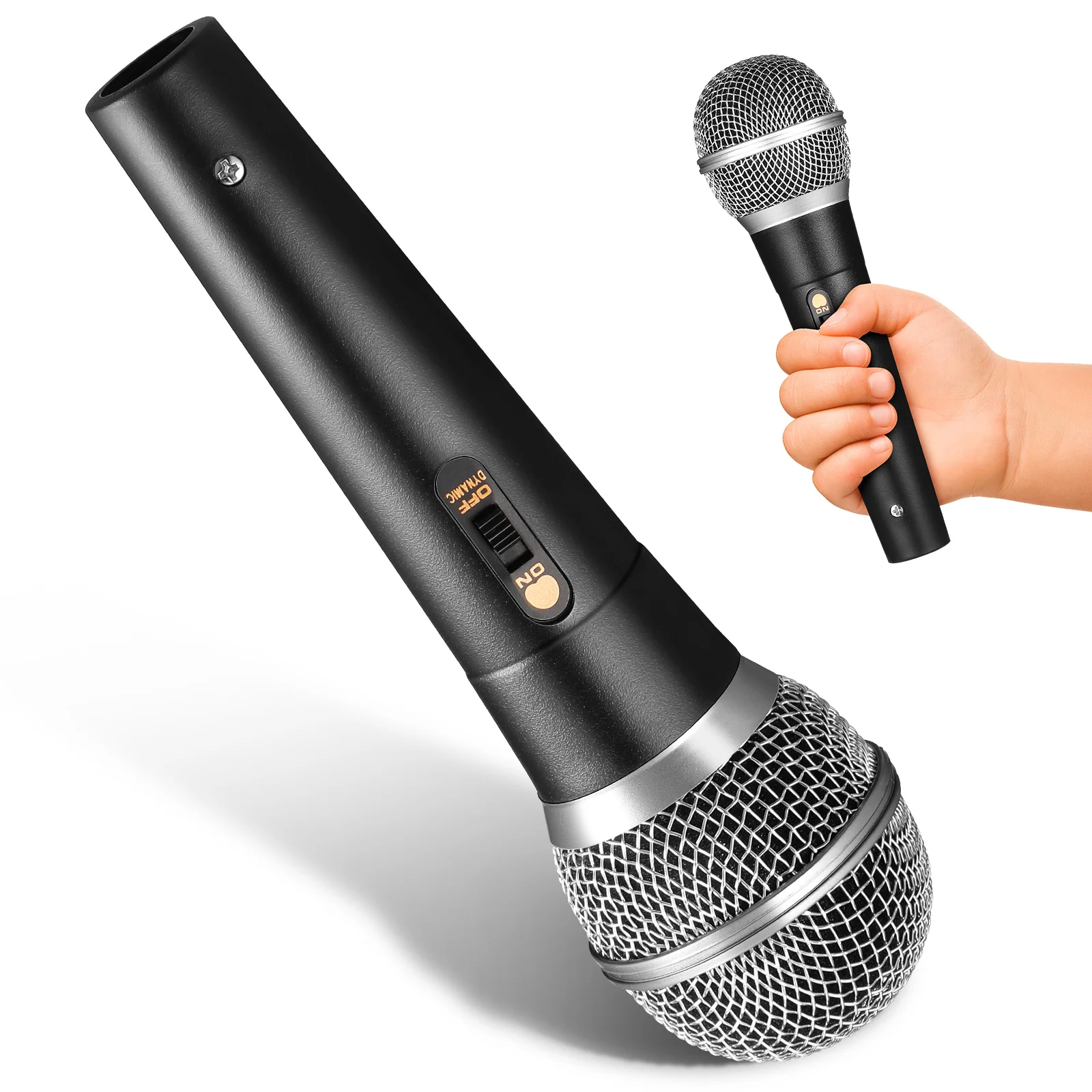 

1pcs Realistic Interview For News Microphone Prop Plastic Stage Prop Pretend Play Mic Public Speaking Training Tool