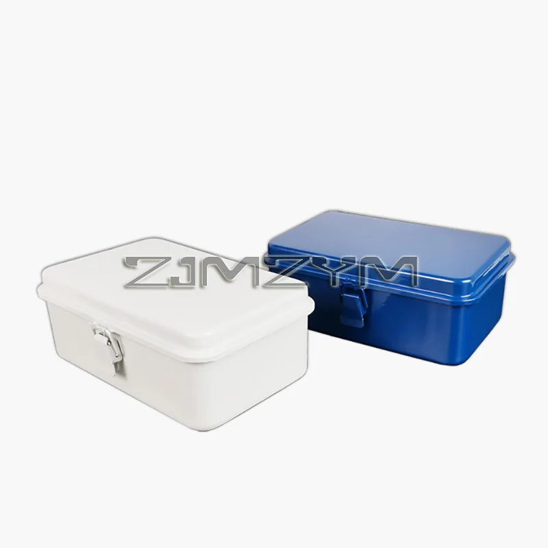 Multifunctional Metal Desk Organizer Small Iron Box Hardware Toolbox Storage Collect Box School Stationery