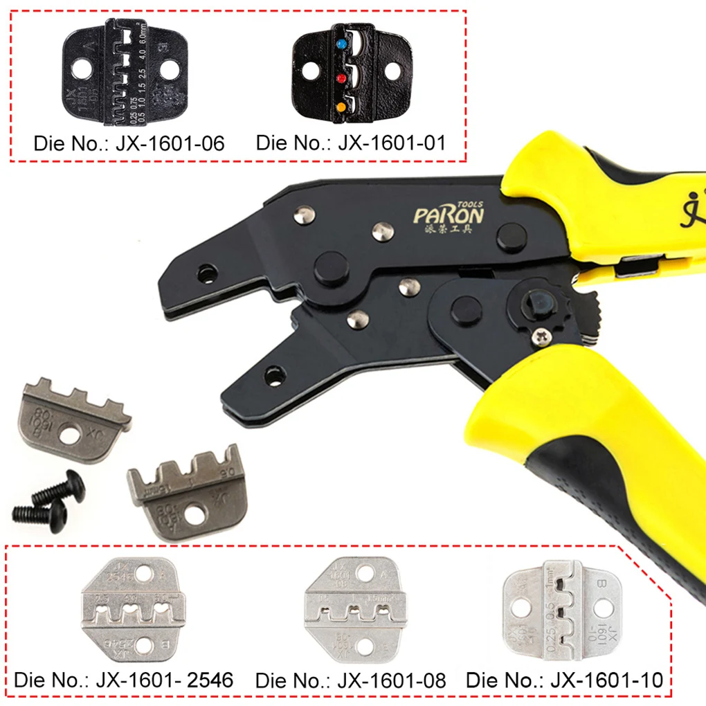 JX-1601-6 Wire Crimper 24-10AWG Engineering Ratchet Cord End Terminals Crimping Pliers 24-10AWG wire crimper