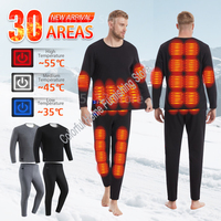 Winter Heated Underwear Set Women Men USB Electric Heating Jacket Winter Sports Thermal Underwear Electric Heated Equipment