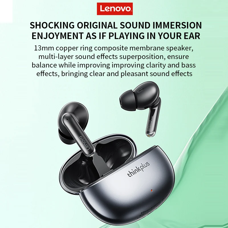 Original Lenovo XT88 TWS Wireless Earphones Bluetooth 5.3 HiFi Stereo HD Microphone Call Headphones Touch Control Headset 250mAh