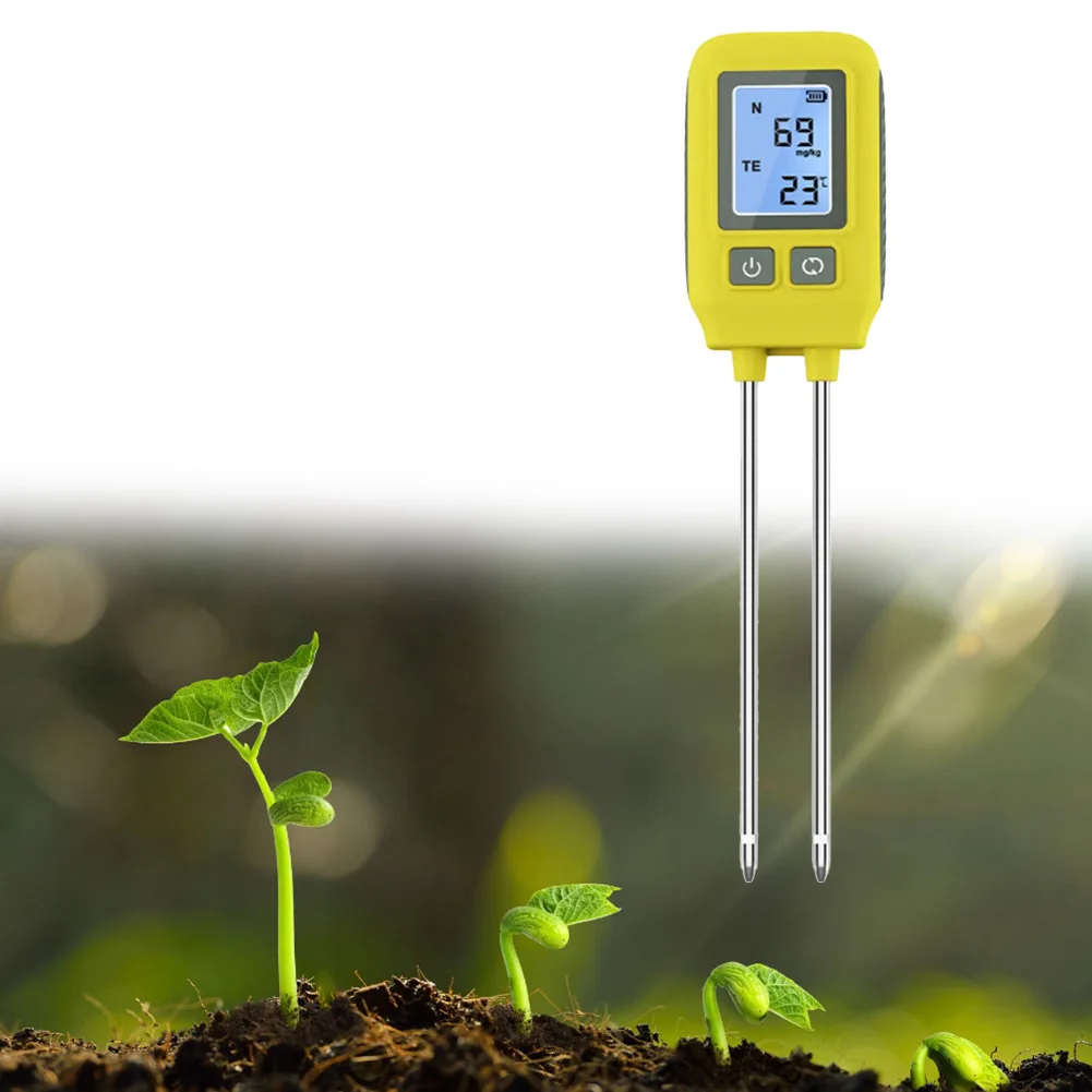 

4 In 1 Soil Tester Digital LCD Measures Soil Nutrients And Temperature For Garden Plant Test Flower Instrument Tool