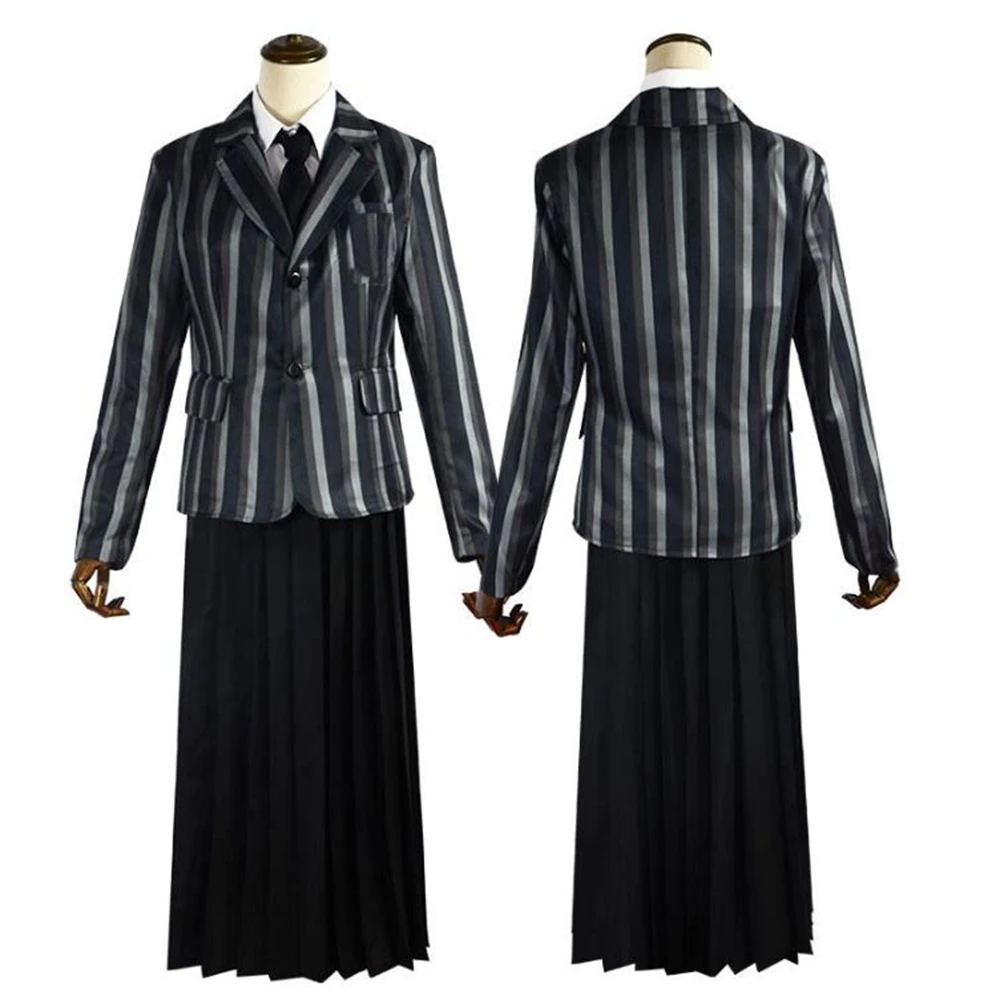 Wednesday Addams Cosplay Costume Wednesday School Uniforms Nevermore Academy School Clothes for Girls Boys Halloween Costumes