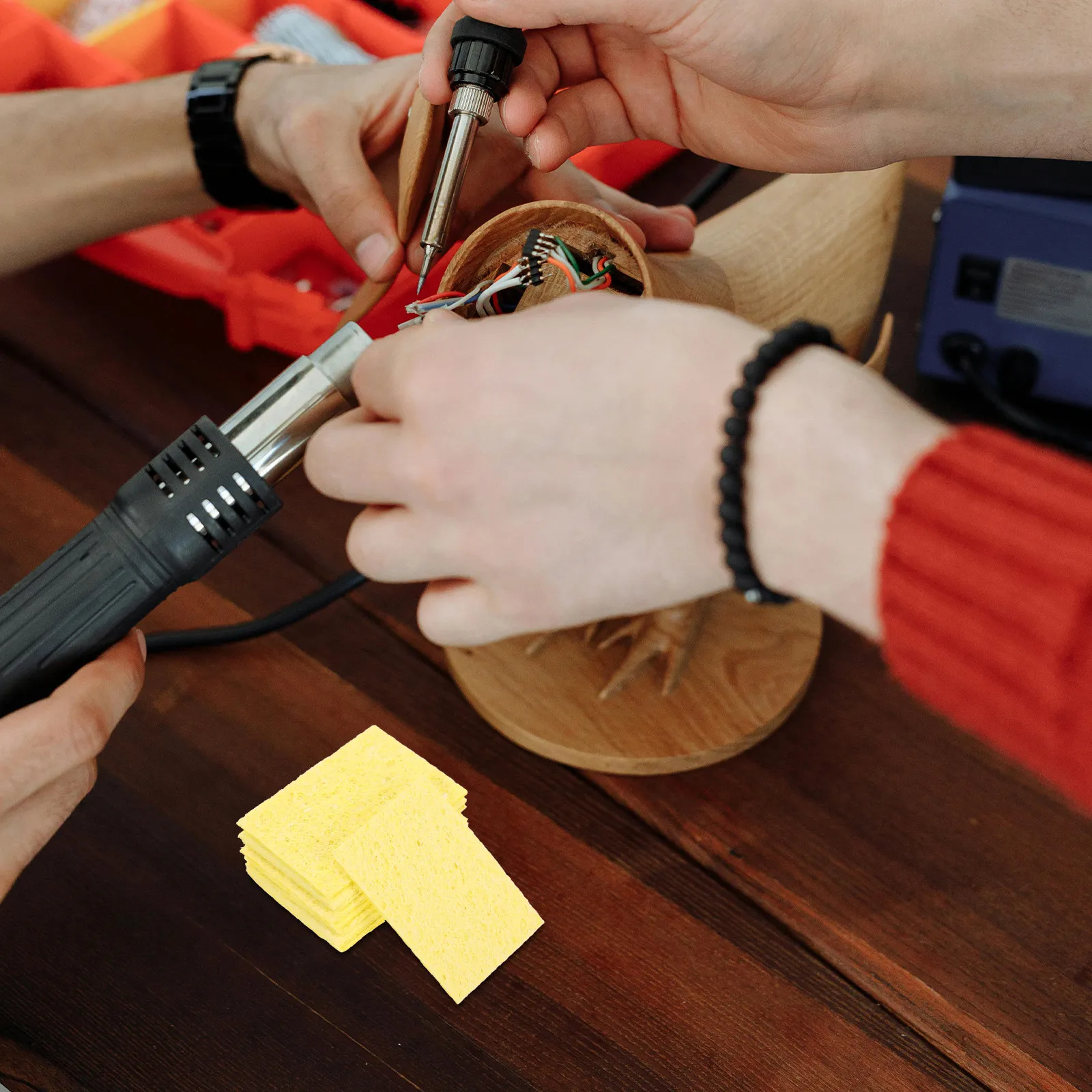 

10Pcs Soldering Sponge for Welding Head Cleaning Remove Tin Residue High Temperature Resistance Anti Scald Clean Pcb Board