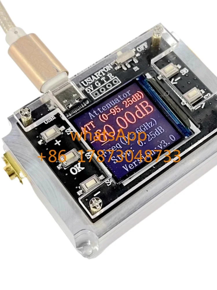 

3G 6G 8G Digital Programmable Attenuator 90DB Stepped 0.25DB TFT Display CNC High Isolation