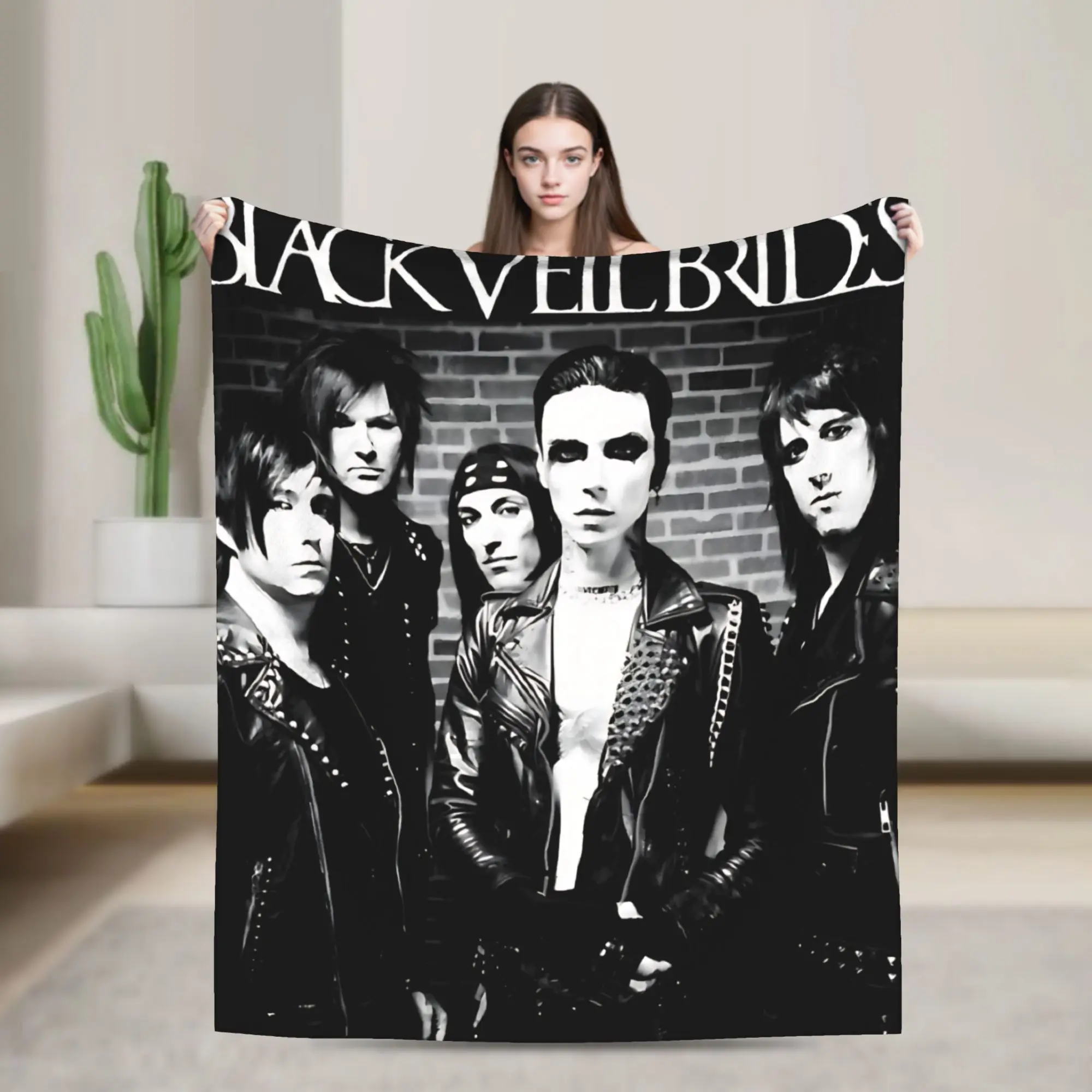 BLACK VEIL BRIDES BAND Blanket Quality Soft Warm  Bedding Throws Autumn Boy Girl Couch Bed Funny Bedspread