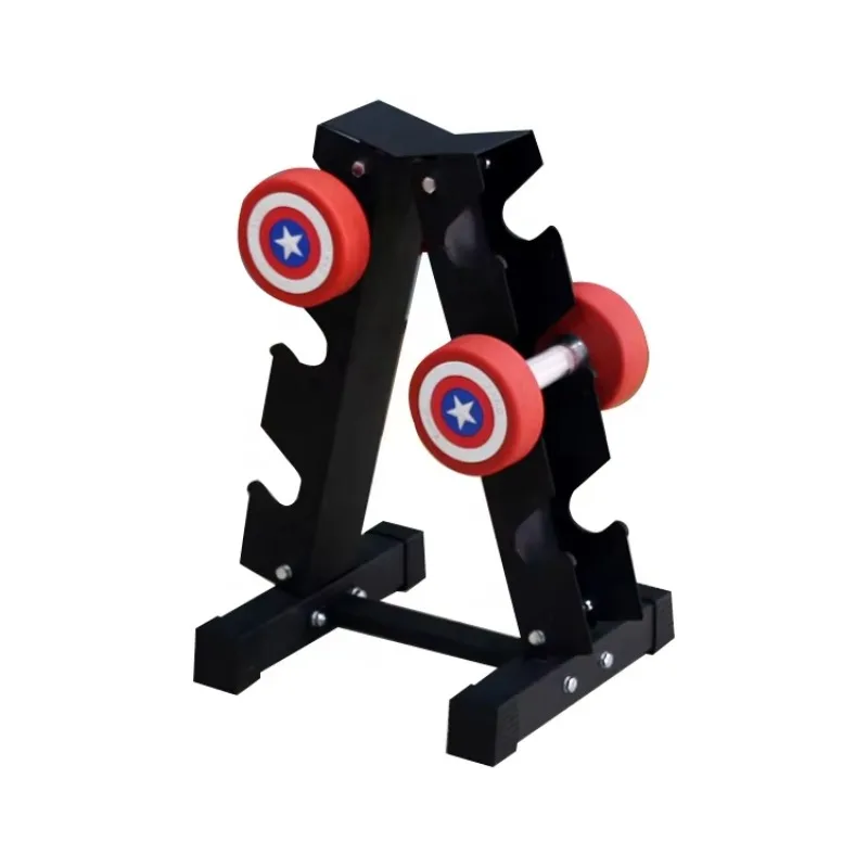 

Черная складная стальная подставка для гантелей A-образной формы, 3-ярусная, для дома и спортзала