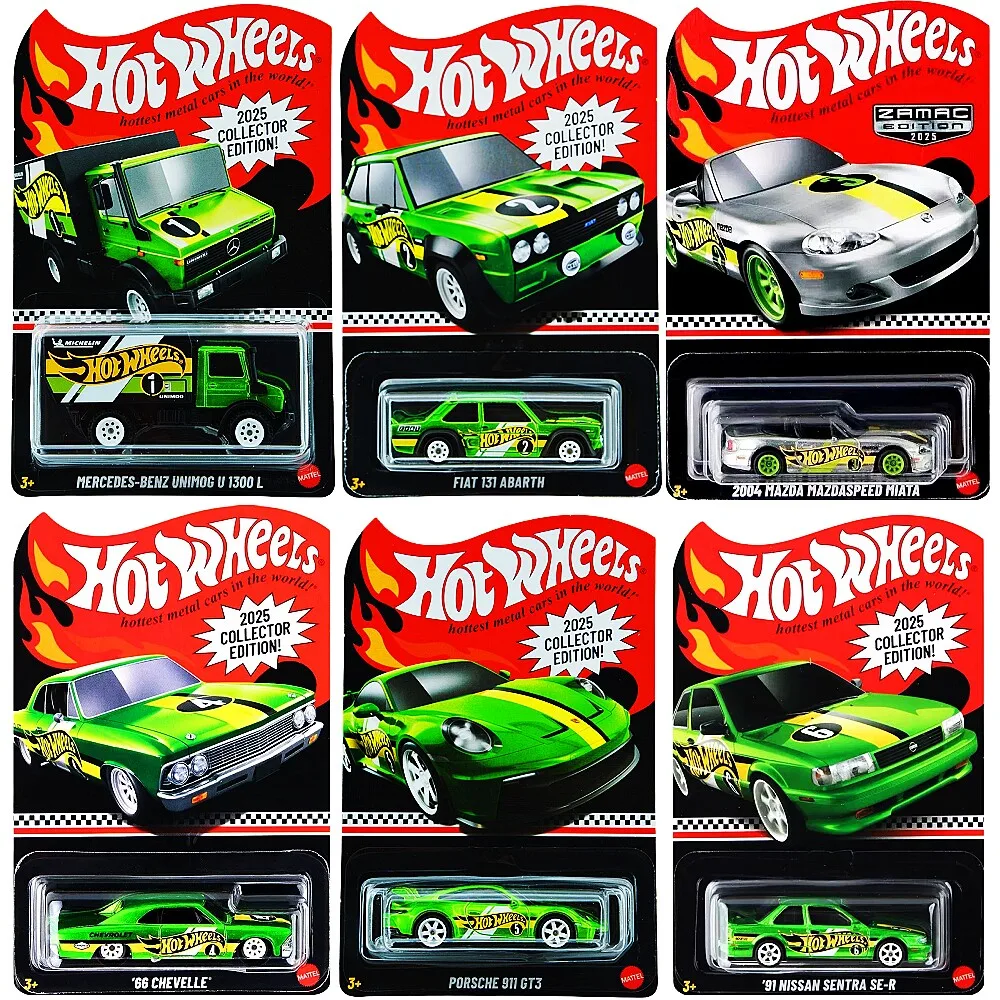 Auf Lager: Hot Wheels 2025 Collector Edition Diecast Auto Porsche E 911 Nissan Mercedes Red Line Automodell Hobby-Sammlerstück Spielzeug