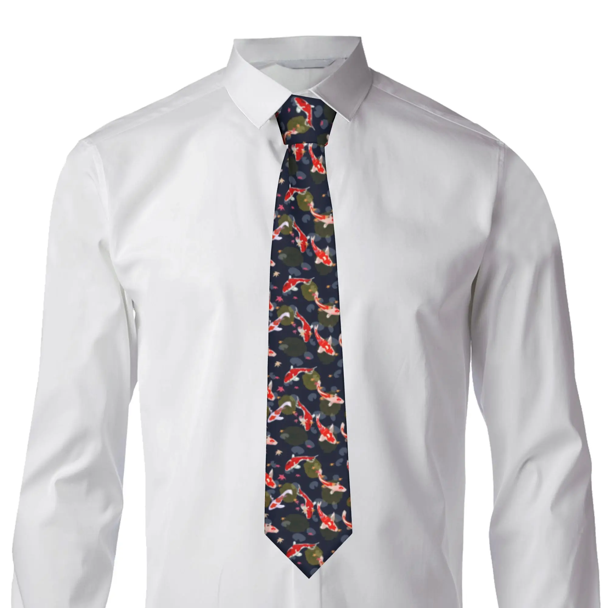 Koi-Fisch-Schwimmkrawatte, neuartige, lässige Krawatten für Männer, Hochzeit, hochwertige Kragenkrawatte, individuelle Krawatten-Accessoires – Detail 4