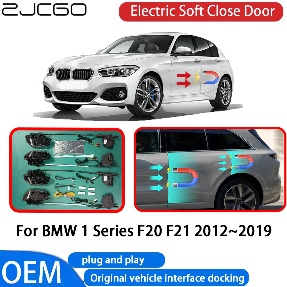 

ZJCGO for BMW 1 Series F20 F21 2012-2019 Car Automatic Electric Soft Close Door Closer System OEM Plug and Play Comfort Closing