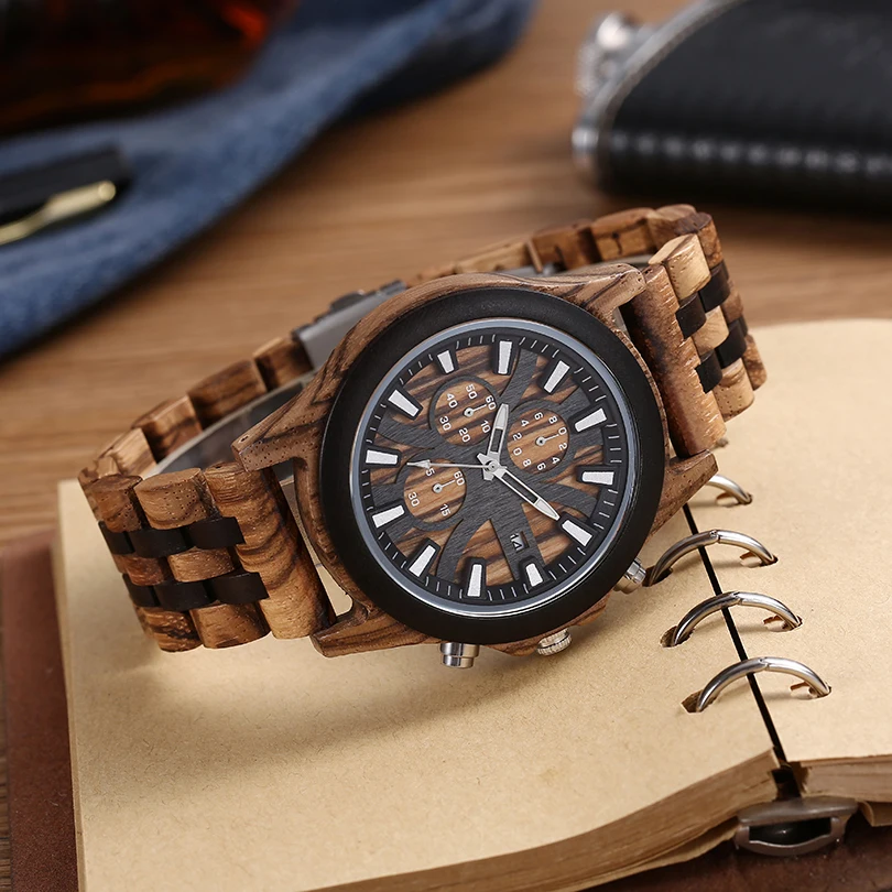 Couple Wooden Wristwatch for Men Women Quartz Man Ladies Unisex Clock Natural Sandalwood Walnut Ebony Real Colorful Wood Reloj