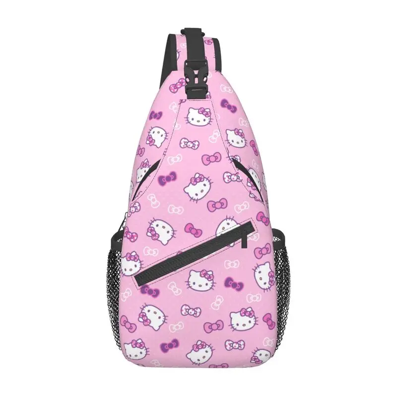 

Cool Sanrio Hello Kitty Sling Crossbody Backpack Men Shoulder Chest Bags for Travel Cycling