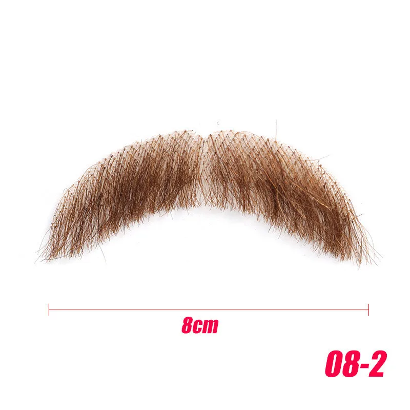 Handsome Short Face Beard Mustache For Men Daily Makeup Lace Beard Party/Movie Black Grey Realistic