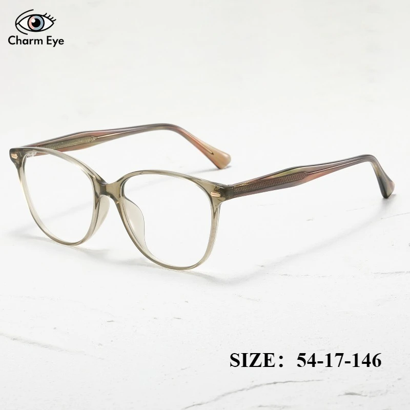 

Новые женские очки высшего качества, ультралегкая оправа для очков из ацетата, мужская деловая оптика, очки по рецепту для близорукости, цвет холодного чая