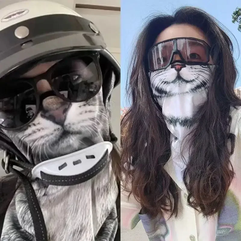 Motorcycle Face Mask Moto Helmet Bandana Hood Ski Neck Full Face Mask Windproof Dustproof Face Shield Men's Biker Mask image 3