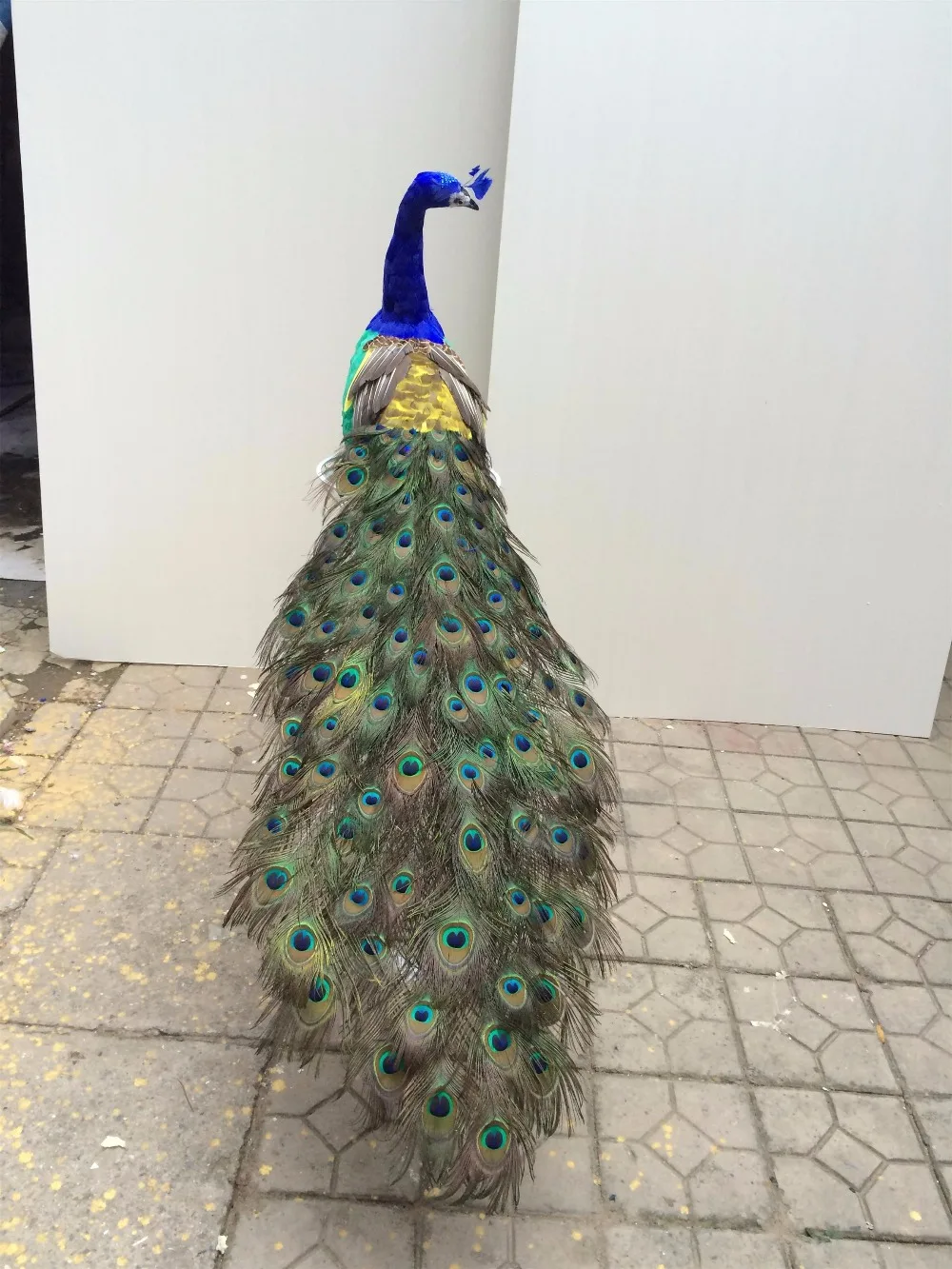 big simulation peacock model foam&feather colorful long tail peacock doll gift about 150cm t2571