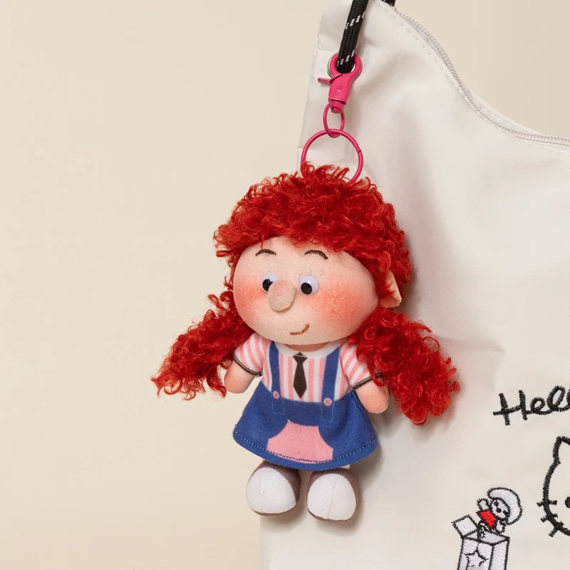 Funny Explosion Hair Plush Keychain Creative Stuffed Doll Key Ring Backpack Bag Pendant Car Key Holder Cute Decoration Gift