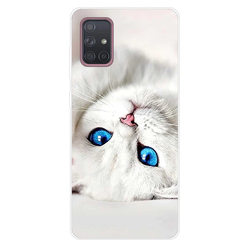 For Samsung Galaxy A51 A71 Case Soft Silicone Cute Cartoon Panda Phone Cases For Samsung A 51 A515F Galaxy A71 A715F Cover Funda