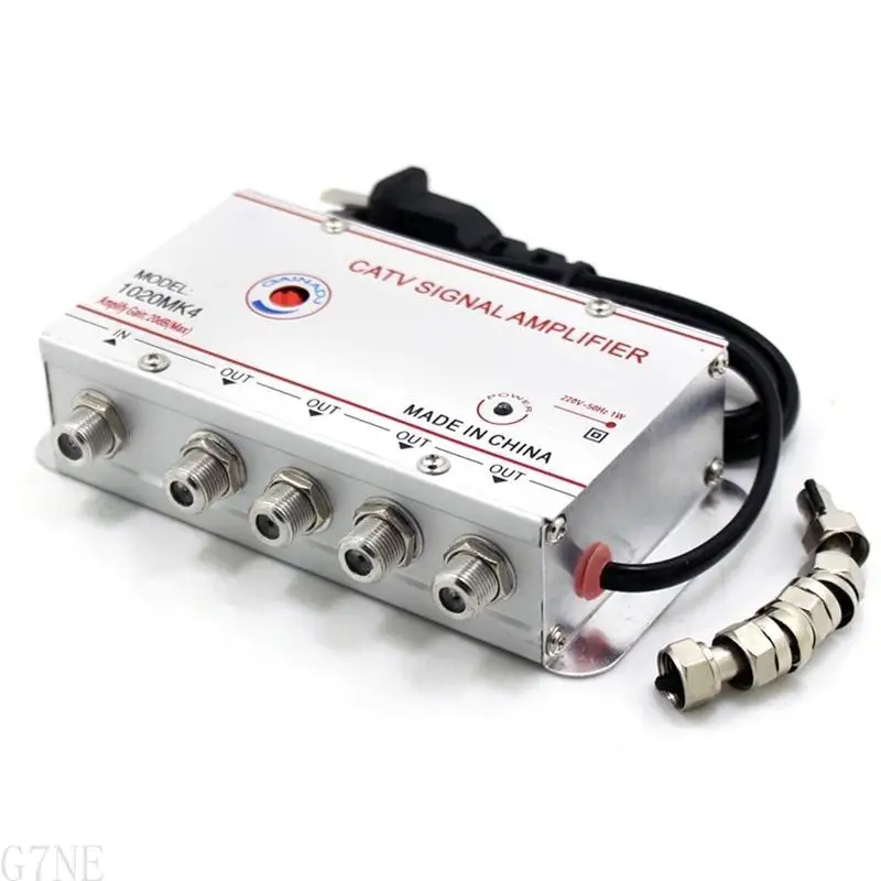 

AP28 Professional Box 4 Ways 20DB Antenna Amplifier Splitter Low Power Consumption