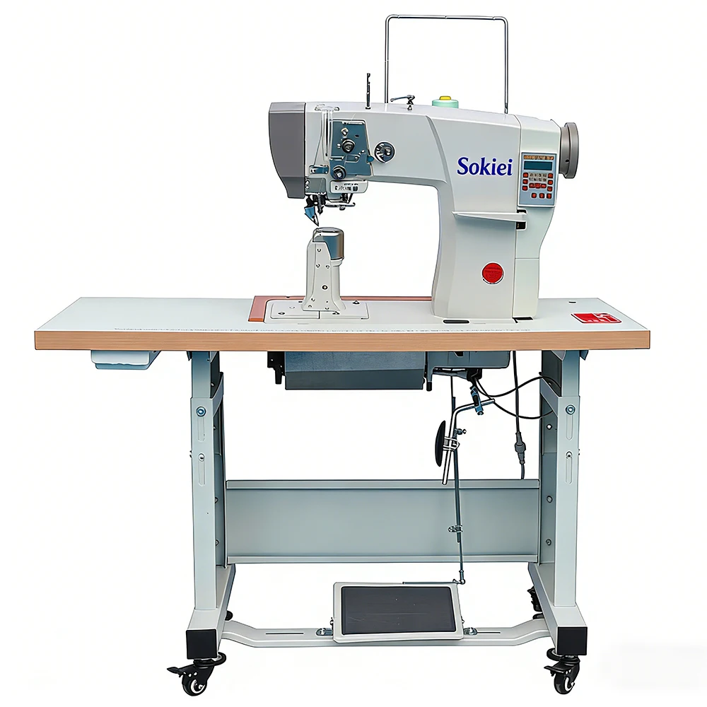 

Programmable Industrial Leather Sewing Machine, Chain Stitch Single Needle for Leather Goods Manufacturing
