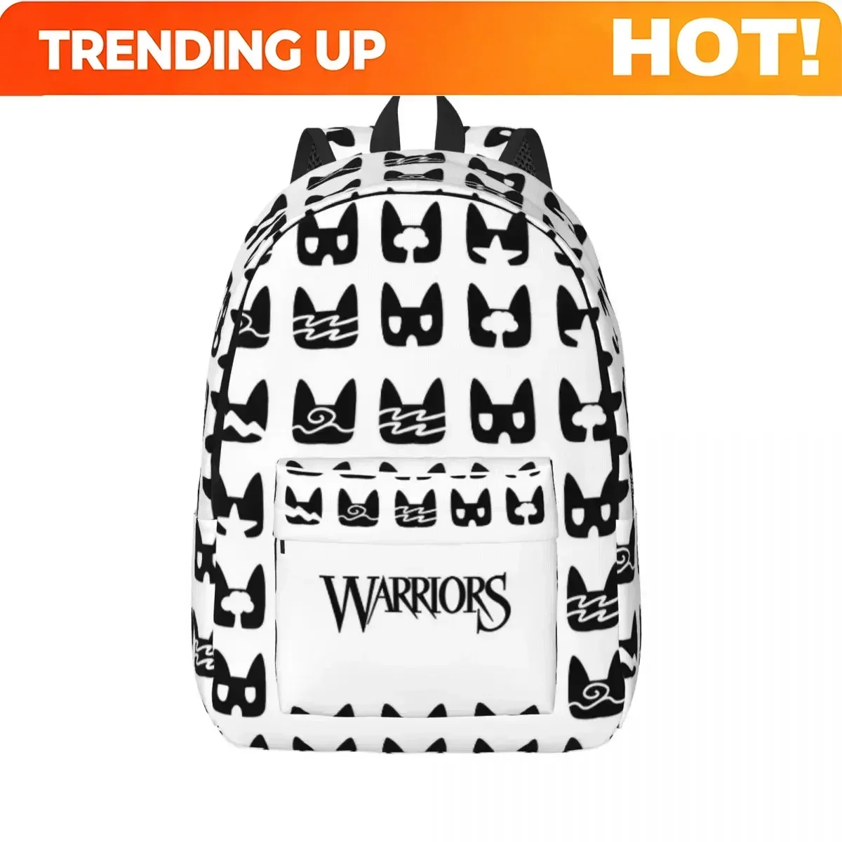 Custom Bag Warrior Cute Cats Pattern Backpack Elementary High College School Student Shoulder Bag Fit Teens Daypack For Outdoor