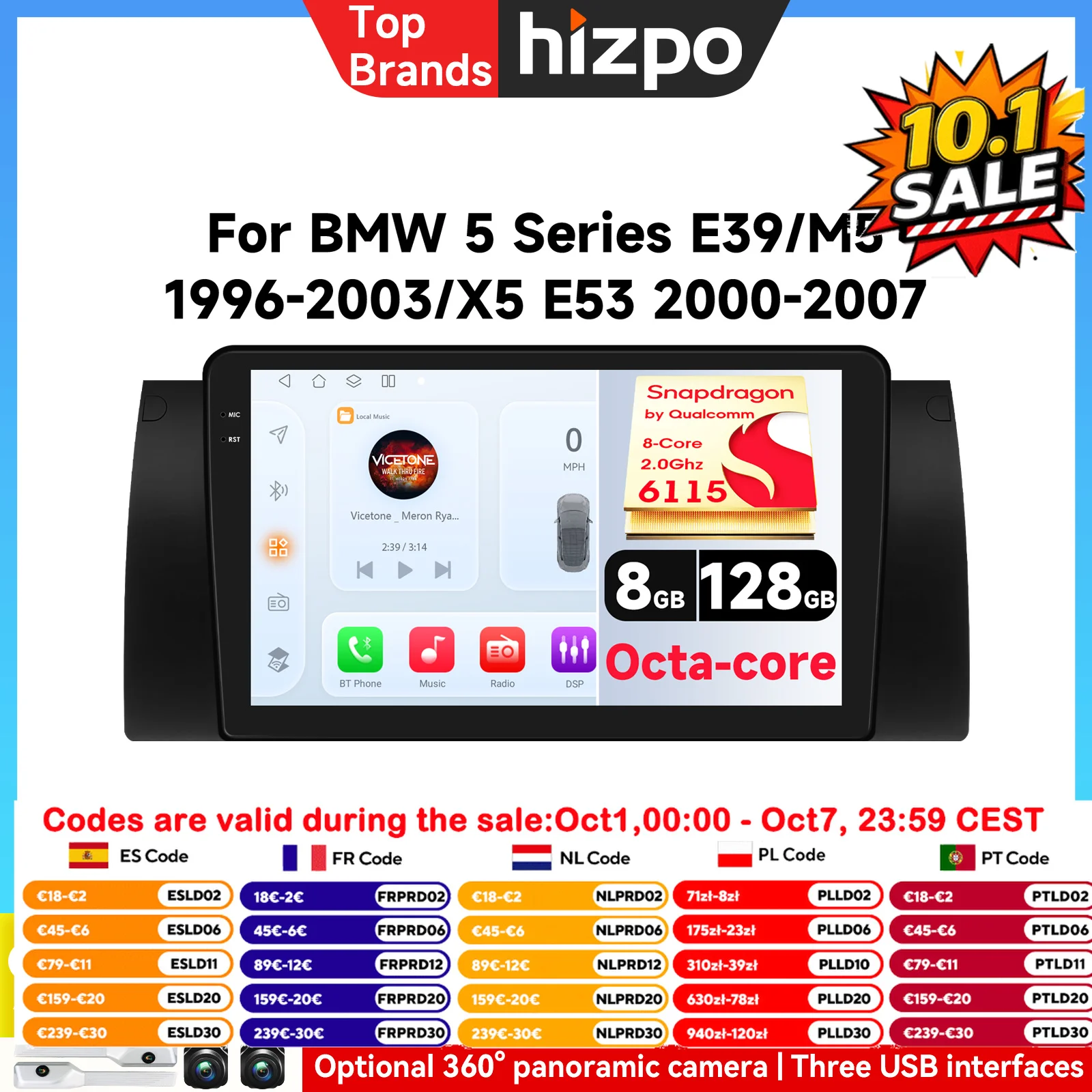 Autoradio 2 Din per BMW X5 E39 E53 1999 - 2006 Lettore Multimediale Video 2din Android Carplay Stereo Navigazione GPS 6115 Schermo AI