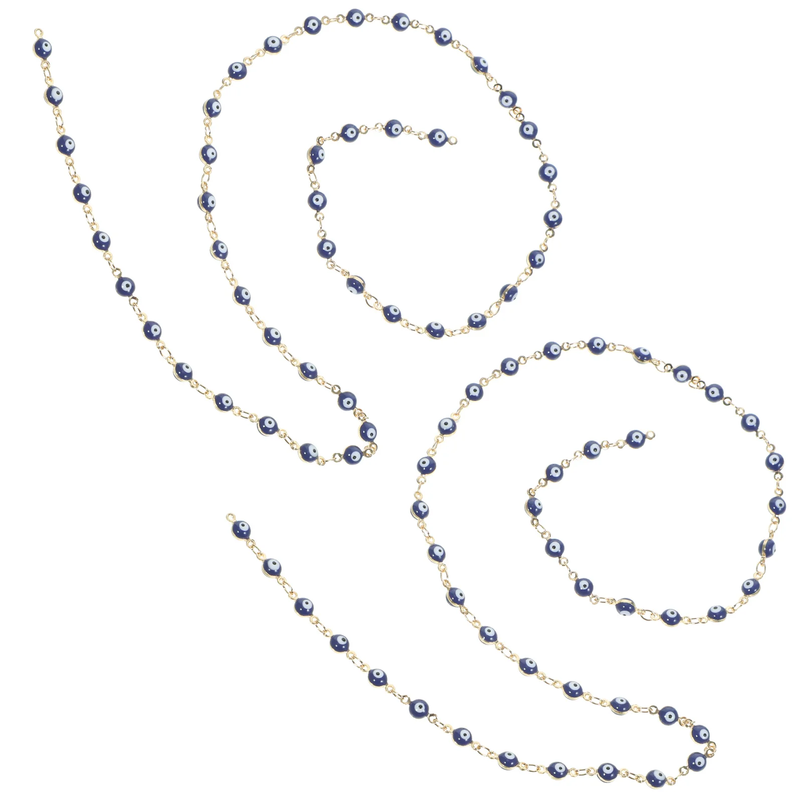 

2pcs Gold-plated Chains Diy Jewelry Parts 50cm Alloy DIY Bracelet Necklace Jewelry Parts Craft Supplies Chain Extender