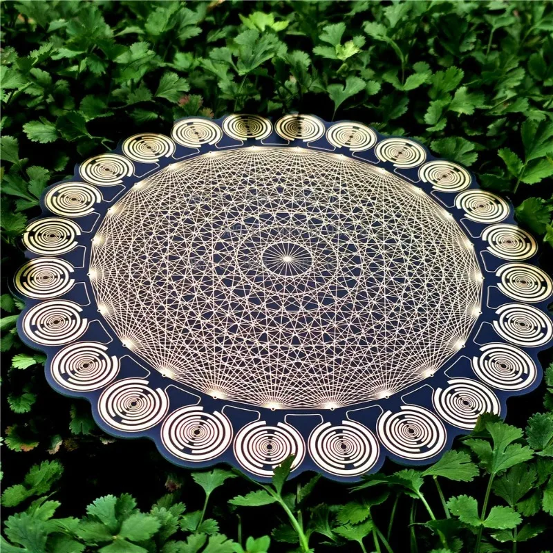 MWO Energy Disk 24cm, Biological Resonance & EMF Protection, Energy Field Repair Disc with One Side Pattern Design