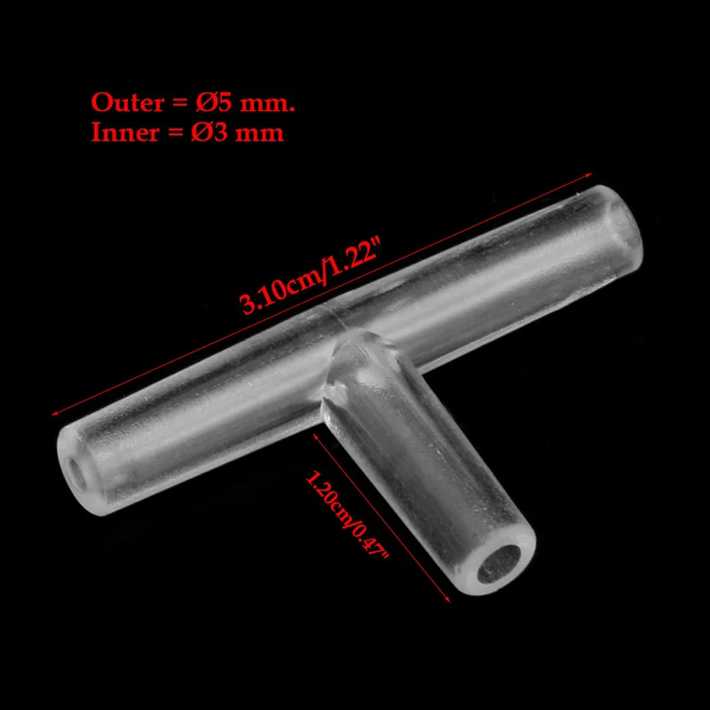 10Pcs Aquarium 3 Way T Connector ท่อวาล์วอากาศสำหรับถังปลาถังออกซิเจนปั๊ม
