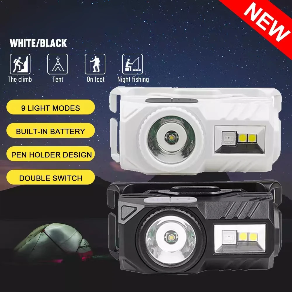 

FUNNYDEER X22 Headlamp LED Sensor Switch 9 Modes Light IPX4 Waterproof Rechargeable HeadLamp Built-in Battery Magnetic lantern