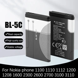 BL-5C de batería recargable BL5C BL 5C para Nokia, 3,7, 1020, 2112, 2118, 2255, 2270, 2280, 2300, 2600, 2610, 3125, 3230, 1/10 Uds.