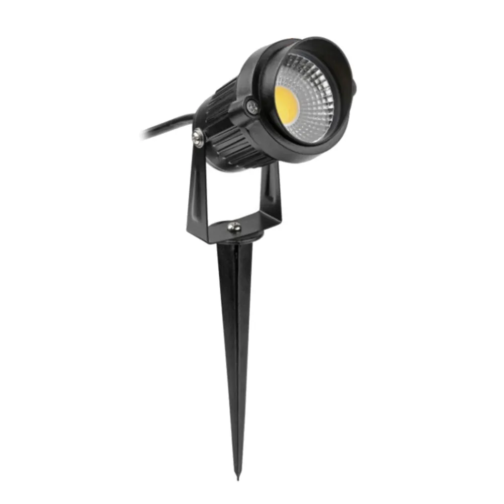 Outdoor LED Lawn Lamp Waterproof Cob Stake Spotlight White Light for Garden Yard Pathway Landscape Floor Ground Plug Light